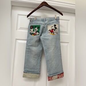 Weixin Paisanl Mickey Mouse capri jeans size 27 waist